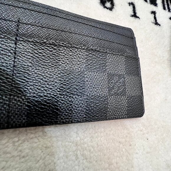 Louis Vuitton Black Damier Graphite Long Card Holder Wallet case - Picture 12 of 12